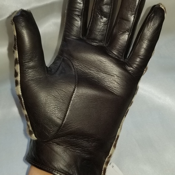 Coach Ocelot and Leather Gloves - Picture 3 of 4